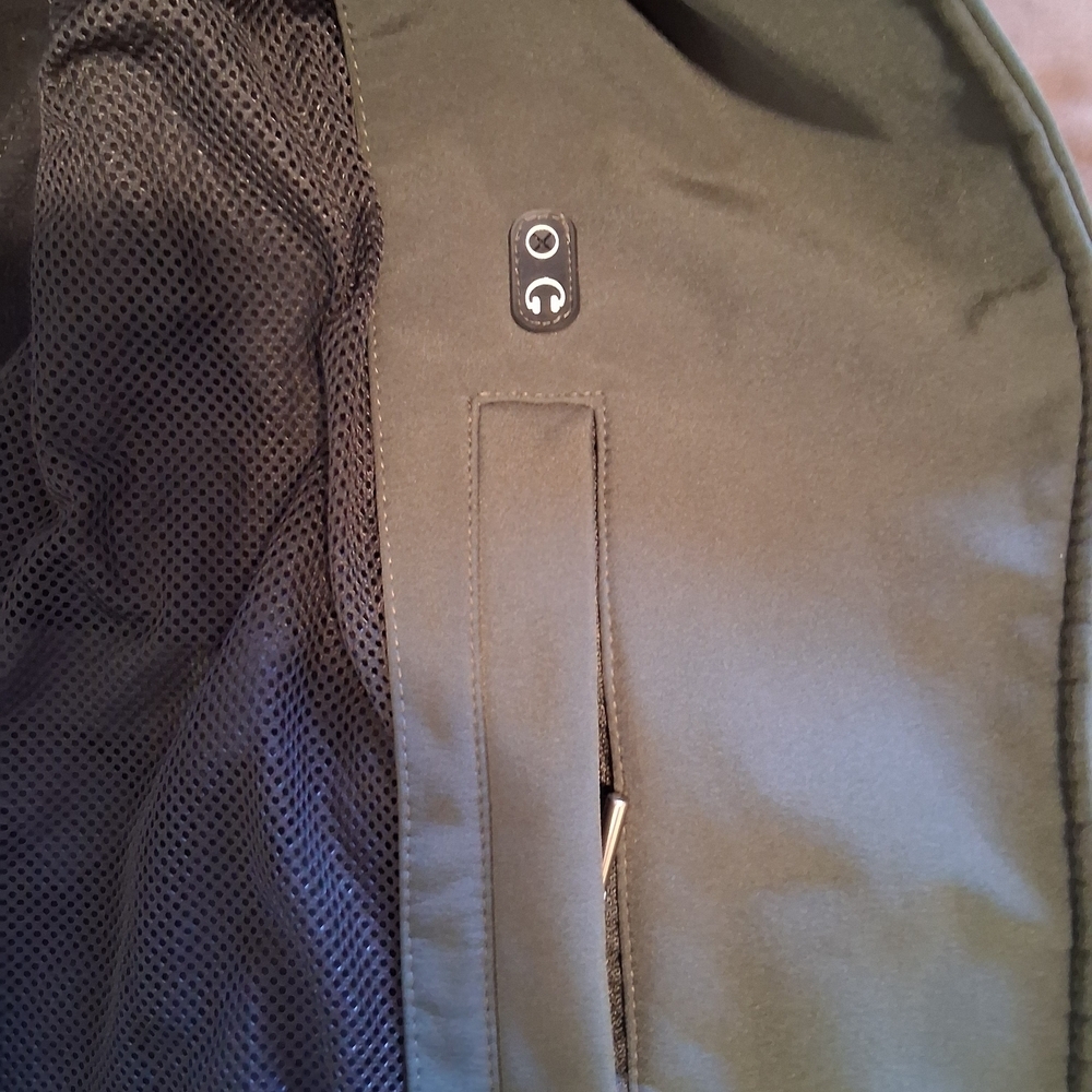 GUESS Designer Crossbody Zipper Dark Green Women's Jacket Size Small. - Picture 7 of 9